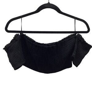 Miss Avenue Size Medium Black Off The Shoulder Smocked Top. Preloved